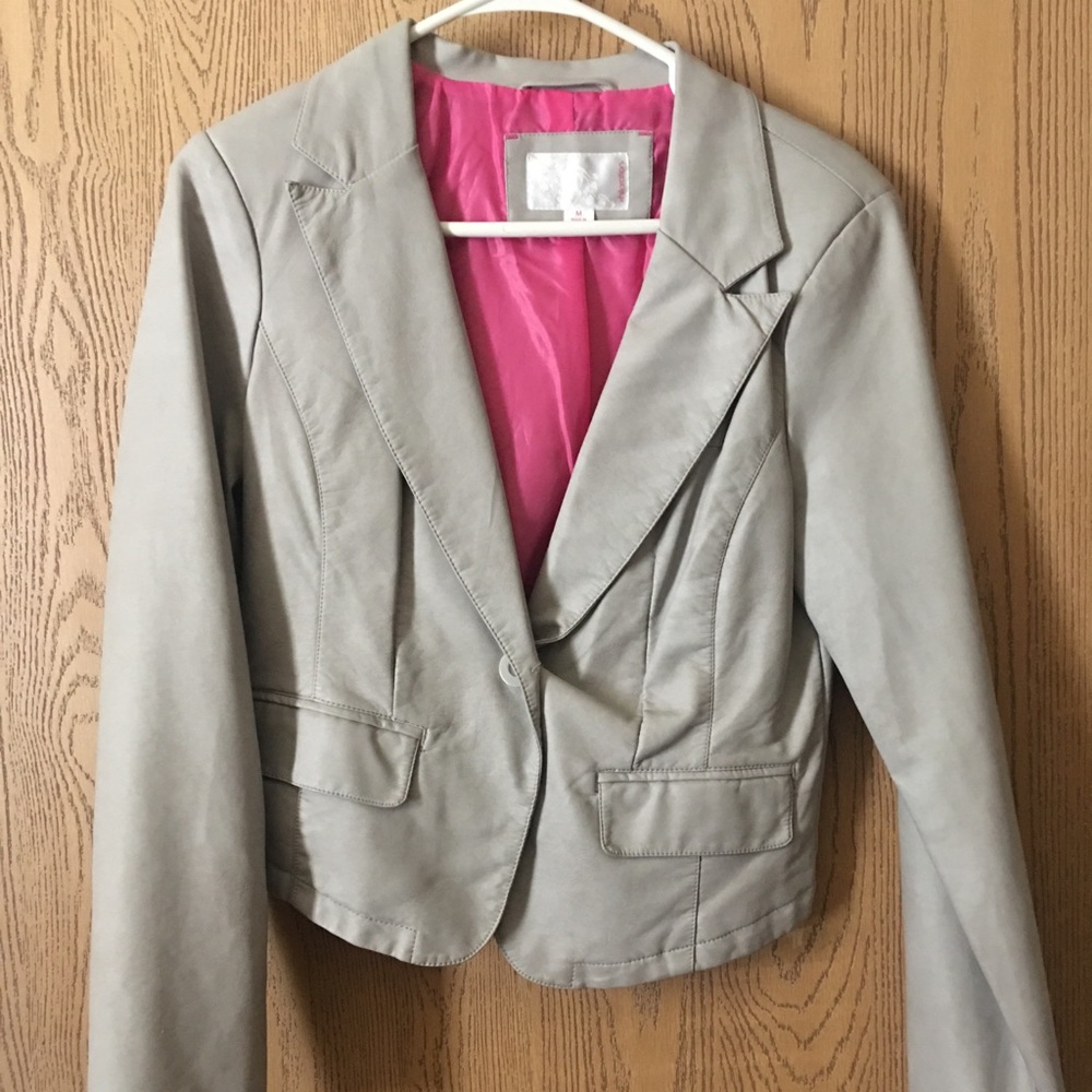 Xhileration Faux Leather Blazer